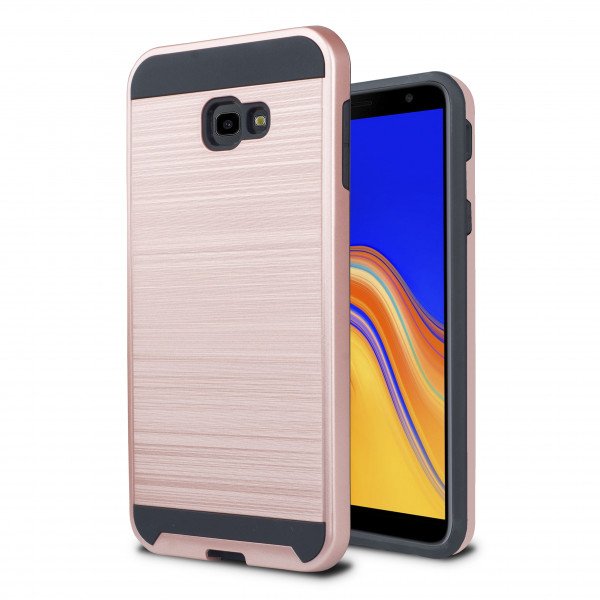 Wholesale Samsung Galaxy J4+ Plus J415 Armor Hybrid Case (Rose Gold)